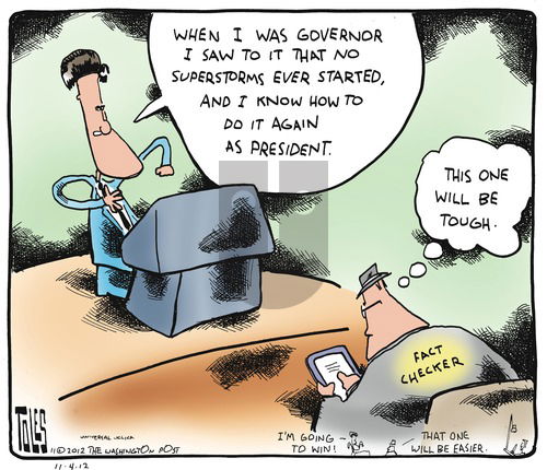 Tom Toles on Sunday November 4, 2012 Comic Strip