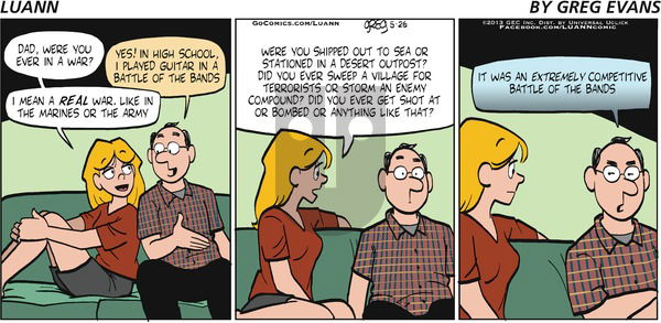 Luann on Sunday May 26, 2013 Comic Strip