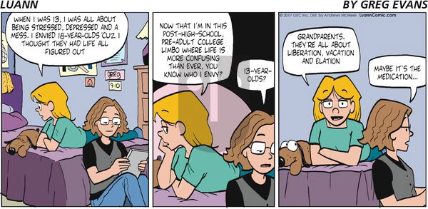 Luann on Sunday September 10, 2017 Comic Strip