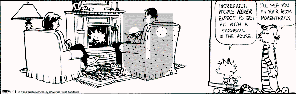 Calvin and Hobbes - Thursday January 6, 1994 Comic Strip