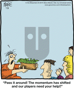 In the Bleachers on Saturday November 8, 2014 Comic Strip