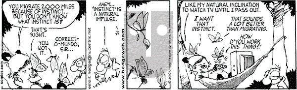 Over the Hedge on Saturday May 25, 2002 Comic Strip