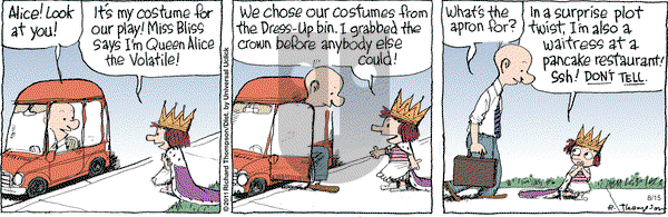 Cul de Sac on Monday August 15, 2016 Comic Strip