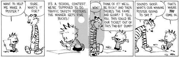Calvin and Hobbes on Monday April 26, 1993 Comic Strip