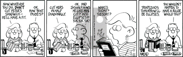 FoxTrot on Tuesday November 1, 1988 Comic Strip