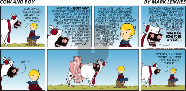 Cow and Boy Classics on Sunday February 25, 2007 Comic Strip