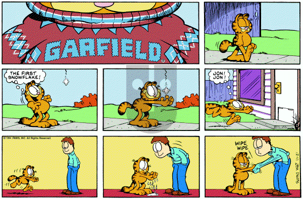 Garfield on Sunday December 11, 1994 Comic Strip