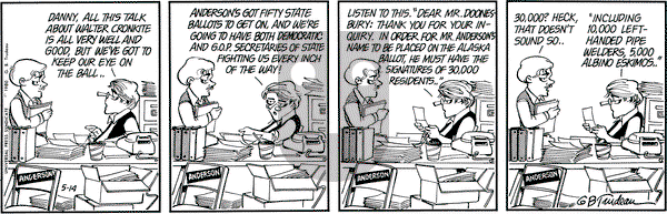 Doonesbury on Wednesday May 14, 1980 Comic Strip