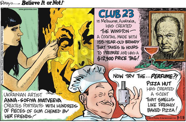 Ripley's Believe It or Not on Sunday May 19, 2013 Comic Strip