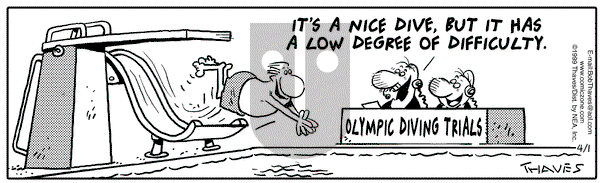 Frank and Ernest on Thursday April 1, 1999 Comic Strip