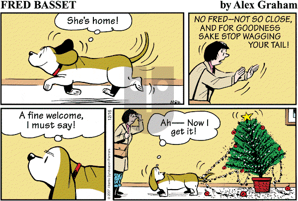 Fred Basset - Sunday December 16, 2007 Comic Strip