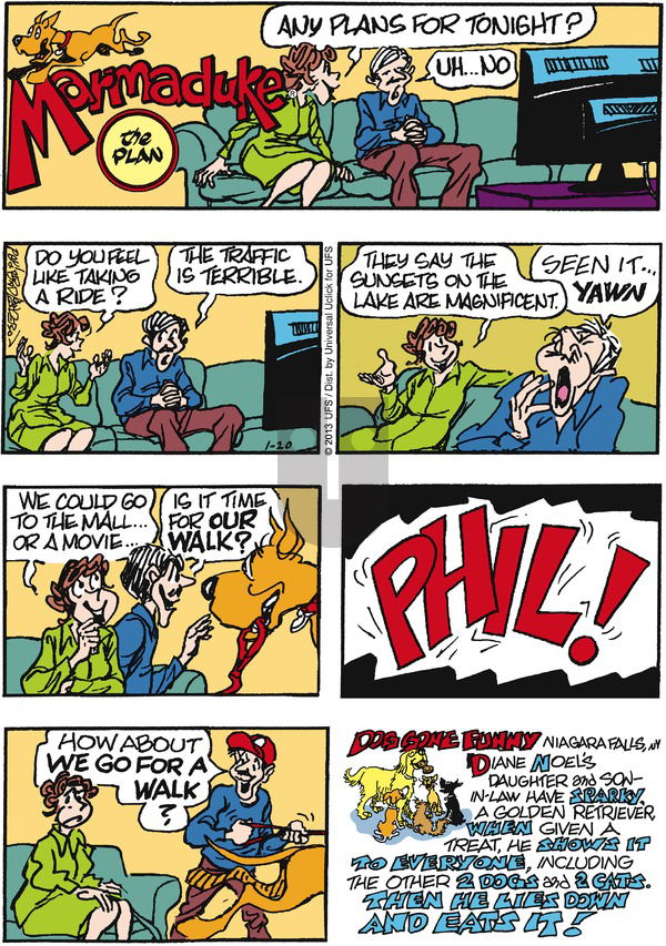 Marmaduke on Sunday January 20, 2013 Comic Strip