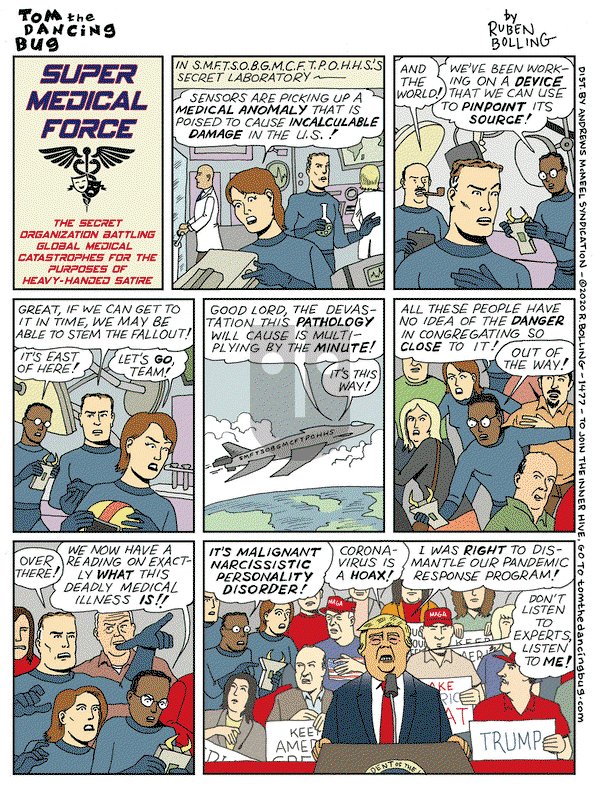 Tom the Dancing Bug on Friday March 6, 2020 Comic Strip