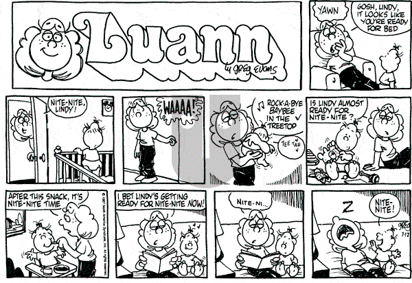 Luann on Thursday August 18, 1994 Comic Strip