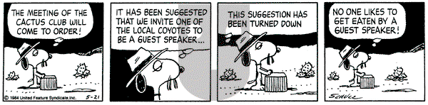 Peanuts on Monday May 21, 1984 Comic Strip