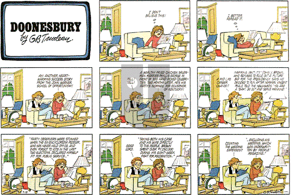 Doonesbury on Sunday July 15, 1979 Comic Strip