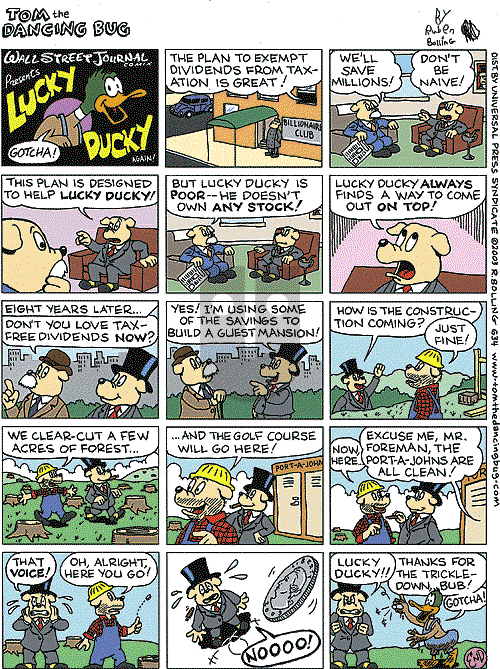 Tom the Dancing Bug on Saturday February 1, 2003 Comic Strip