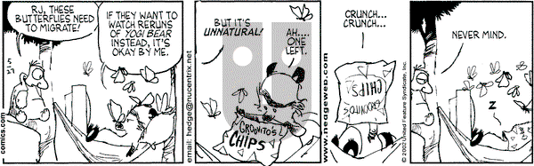 Over the Hedge on Monday May 27, 2002 Comic Strip