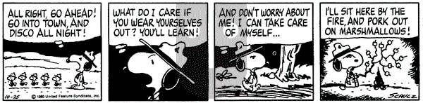 Peanuts on Saturday October 25, 1980 Comic Strip