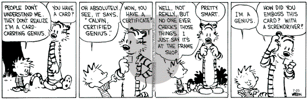 Calvin and Hobbes - Thursday July 25, 2024 Comic Strip