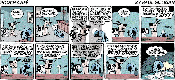 Pooch Cafe on Sunday April 1, 2007 Comic Strip