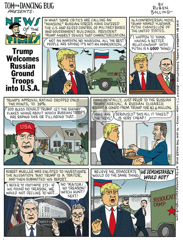 Tom the Dancing Bug on Friday June 21, 2019 Comic Strip