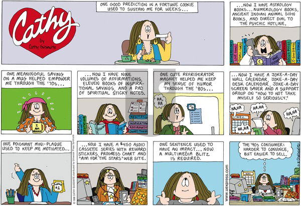 Cathy Classics on Sunday November 8, 1998 Comic Strip