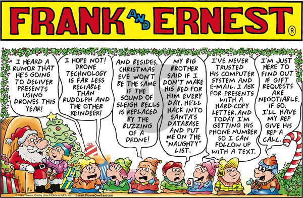 Frank and Ernest on Sunday December 20, 2015 Comic Strip