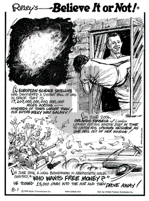 Ripley's Believe It or Not on Tuesday August 1, 2006 Comic Strip