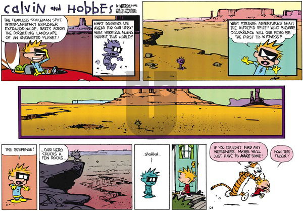 Calvin and Hobbes on Sunday June 4, 1995 Comic Strip