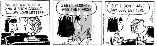 Peanuts on Friday February 4, 1994 Comic Strip