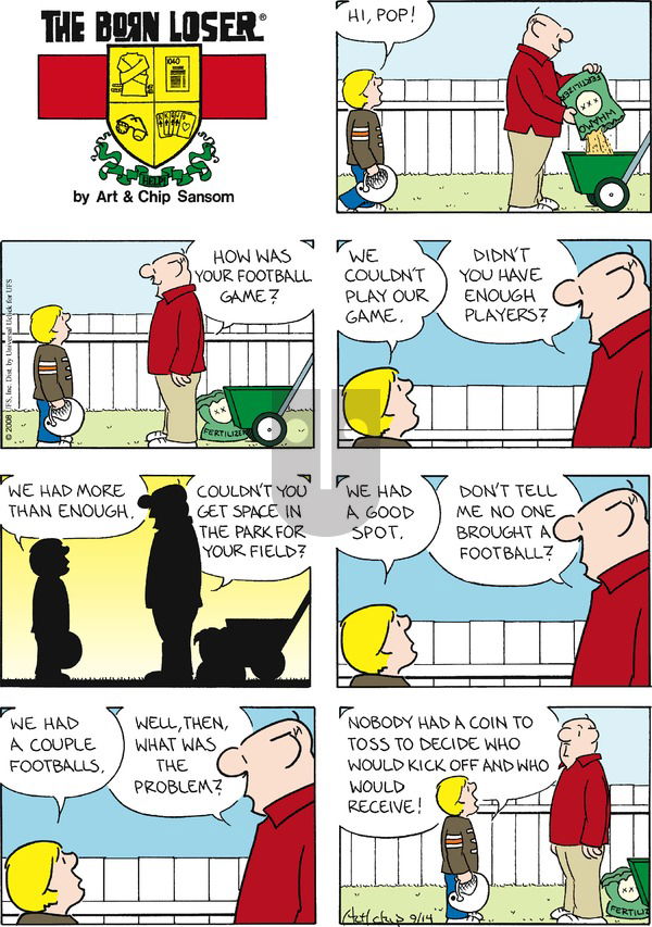 The Born Loser on Sunday September 14, 2014 Comic Strip
