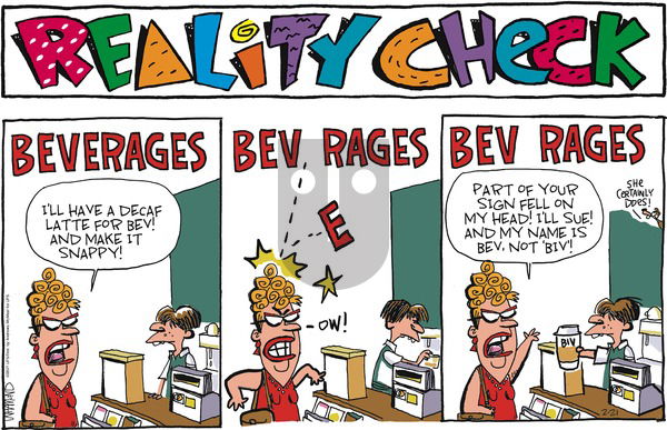 Reality Check on Sunday February 21, 2021 Comic Strip
