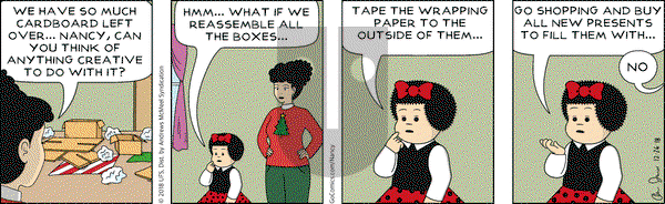 Nancy on Wednesday December 26, 2018 Comic Strip