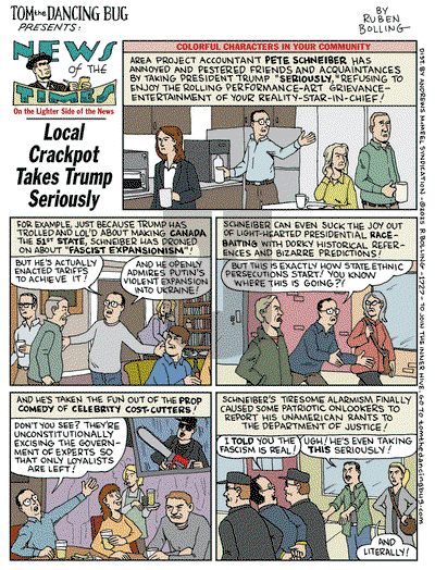 Tom the Dancing Bug on Monday March 17, 2025 Comic Strip