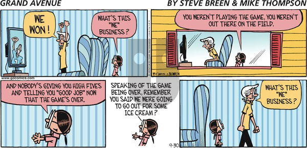 Grand Avenue on Sunday September 30, 2012 Comic Strip