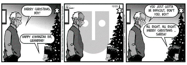 The Boondocks on Tuesday December 25, 2001 Comic Strip