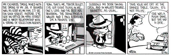 Calvin and Hobbes on Saturday May 16, 1987 Comic Strip
