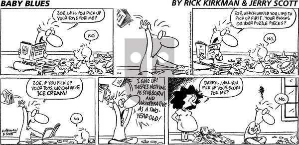 Baby Blues on Sunday April 9, 1995 Comic Strip