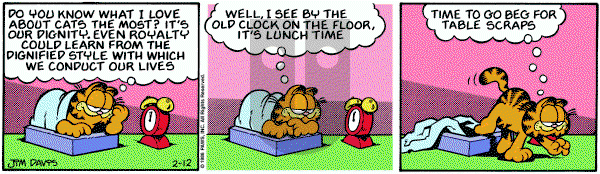 Garfield on Wednesday February 12, 1986 Comic Strip