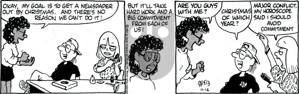 Luann on Monday November 16, 1992 Comic Strip
