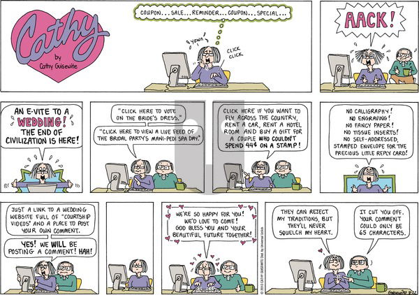 Cathy Classics on Sunday August 22, 2010 Comic Strip