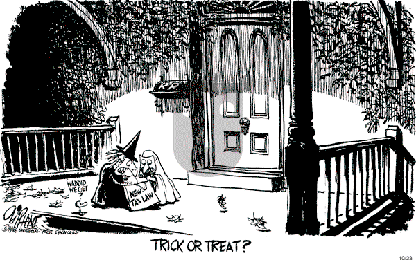 Pat Oliphant - Thursday October 23, 1986 Comic Strip