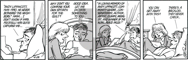 Doonesbury on Saturday April 28, 1990 Comic Strip