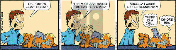 Garfield on Thursday February 20, 2014 Comic Strip