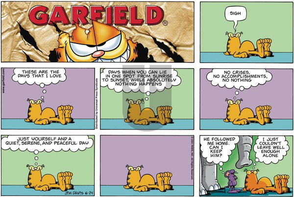 Garfield on Sunday June 24, 2001 Comic Strip