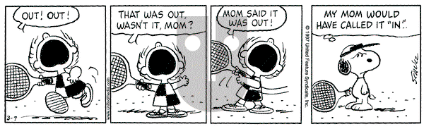Peanuts - Friday March 7, 1997 Comic Strip