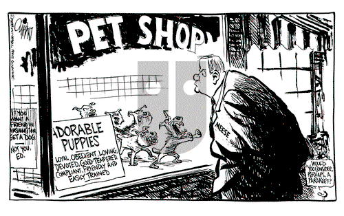 Pat Oliphant on Tuesday May 17, 1988 Comic Strip