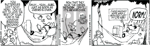 Over the Hedge on Tuesday May 28, 2002 Comic Strip