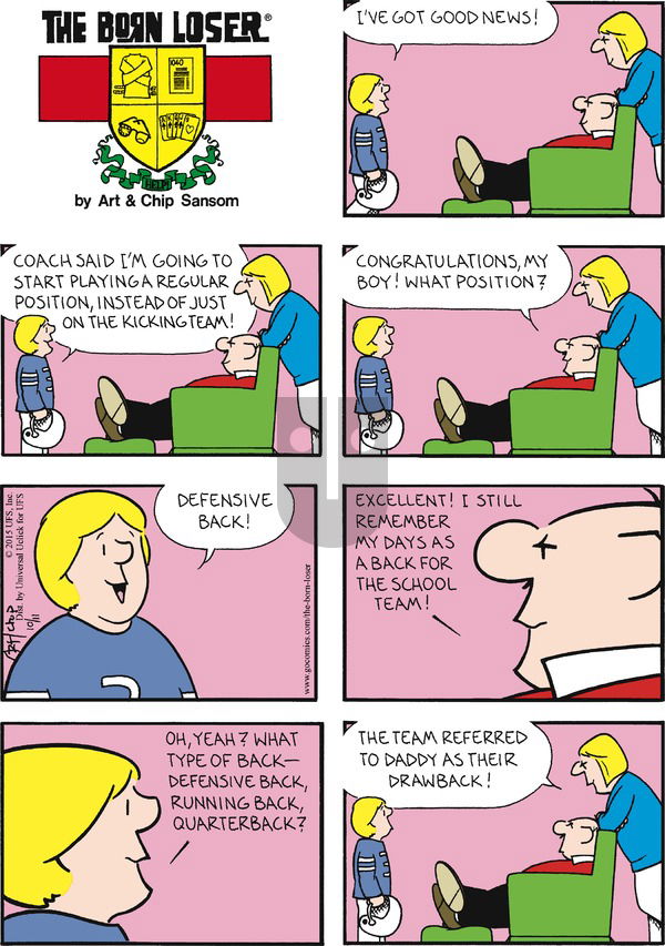 The Born Loser on Sunday October 11, 2015 Comic Strip